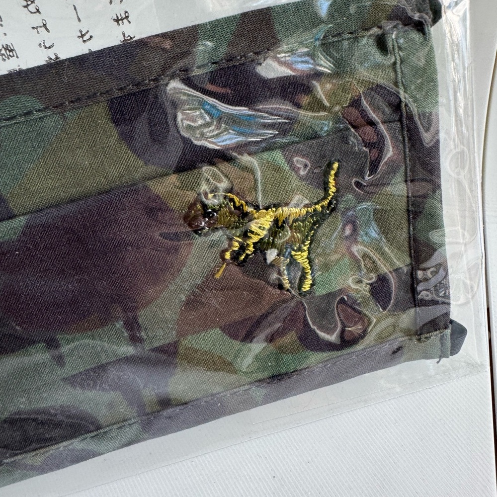 Coach Rexy Camouflage Face Mask with Embroidery